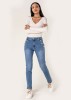 Blugi dama mom fit Nina Carter albastru P216 M10, 36, 38, 42