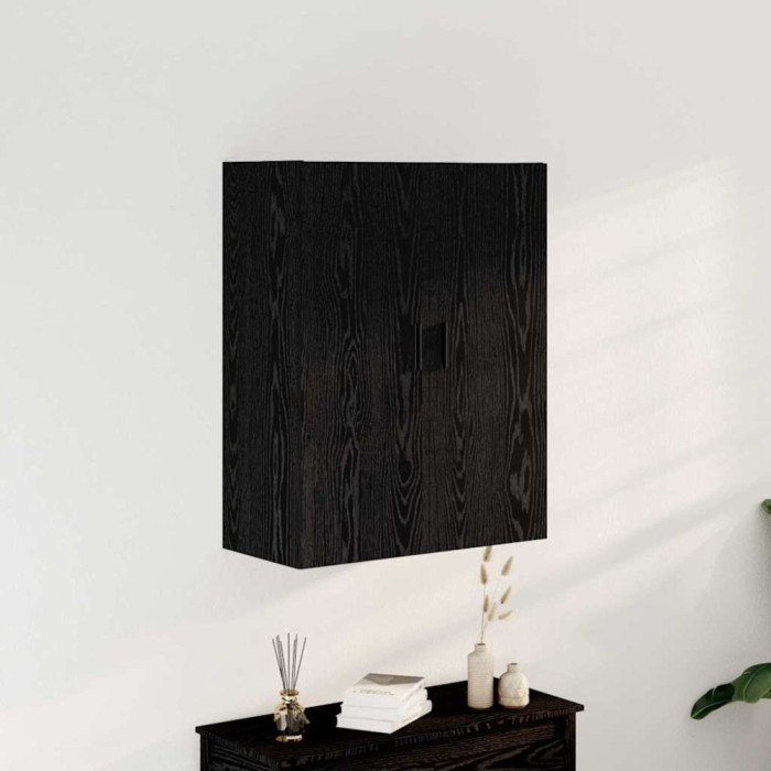 vidaXL Cabinet suspendat Stejar negru 69.5 x 34 x 90 cm Lemn compozit 862939