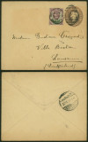 Great Britain 1901 Victoria Uprated stationery to Lausanne Switzerland DB.440