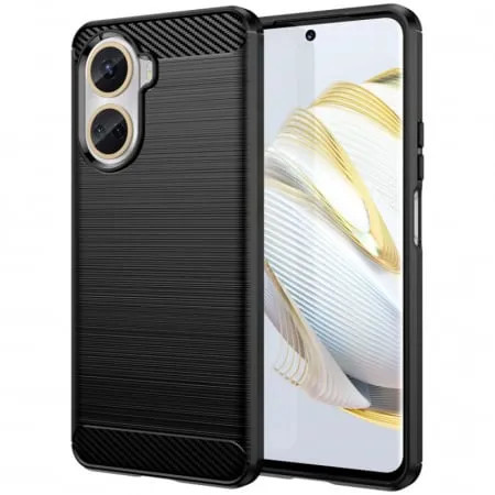 Husa silicon Huawei Nova 10 SE Carbon Negru Techsuit