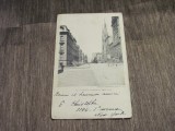Carte poștală veche SUA &ndash; St. Patrick&#039;s Cathedral New York, circulată 1911, timbru 2 cents (cel mai probabil din perioada 1900&ndash;1940), Circulata, Printata
