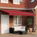 vidaXL Copertina retractabila gradina 4x3.5m, manuala, protectie sol ploaie