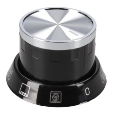 Buton rotativ negru-gri, aragaz Beko FSM62530DXMS