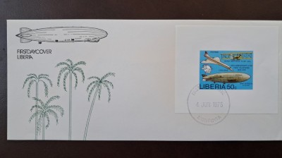 ZEPPELIN 1976 Liberia Mi=1002 FDC foto