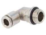 Racord push-in 90&deg; alamă nichelată 0,95-16bar