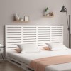 VidaXL Tăblie de pat pentru perete, alb, 166x3x91,5 cm, lemn masiv pin 824699