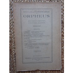 REVISTA ORPHEUS - PENTRU CULTURA CLASICA NR.2/1925