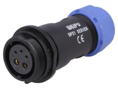 Mufă SP21 Mamă PIN 5 IP68 7-12mm 5A 30A Lipire Pe Cablu