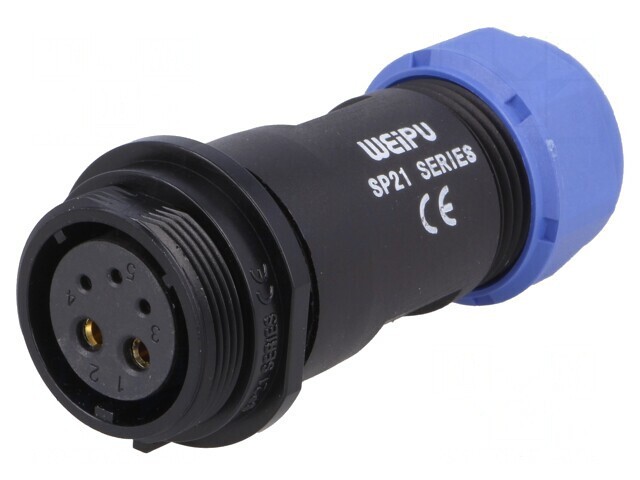 Mufă SP21 Mamă PIN 5 IP68 7-12mm 5A 30A Lipire Pe Cablu