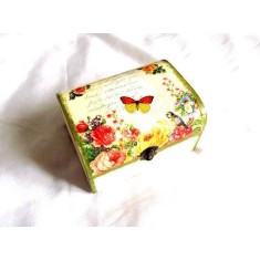 Cutie lemn decorata cu flori 32442