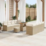 VidaXL Set de canapele pentru grădină 11 pcs Bej, crem 90 x 55 x 71 cm