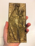 Cumpara ieftin * Icoana Madona cu pruncul, placa de bronz, artist Erwin Huber, 1988