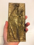 Cumpara ieftin * Icoana Madona cu pruncul, placa de bronz, artist Erwin Huber, 1988