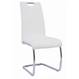 Cumpara ieftin Scaun piele ecologica alba Abira 43x44x96 cm