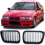 Grila de performanta sport cu dublu fante lucios, potrivita pentru BMW Seria 3 E36 96-99 Performance AutoTuning
