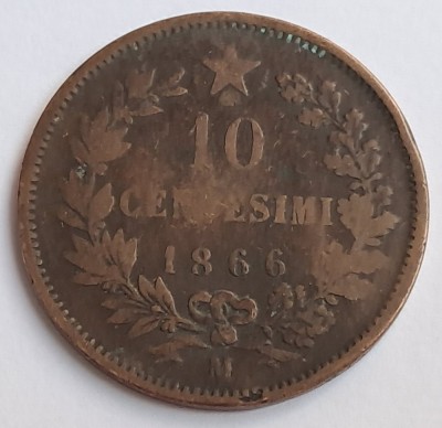 Italia, 10 Centesimi 1866 foto