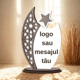 Trofeu Personalizat Model Star cu Logo si Mesaj Premiu Elegant pentru Evenimente si Companii Premium Awards