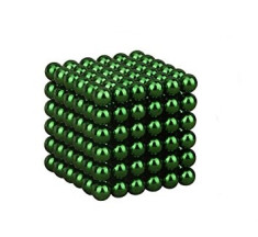 Neocube 216 bile magnetice 5mm, joc puzzle, culoare verde foto