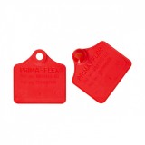 Set crotalii pentru ovine, Prima-Flex, roșu, 4,4&nbsp;&times;&nbsp;4,6&nbsp;cm, 25&nbsp;perechi
