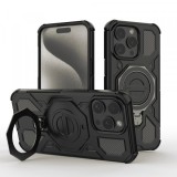 Husa pentru Apple iPhone 15 Pro Max, Techsuit, Carbon Shield Pro, Neagra