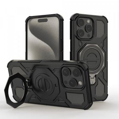 Husa pentru Apple iPhone 15 Pro Max, Techsuit, Carbon Shield Pro, Neagra foto