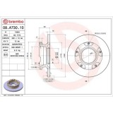 Set disc frana Ford Transit Box (Fa) 04.06-12.14, Transit Bus(Fd Fb Fs Fz Fc) 04.06-, Transit (Fm Fn Ff) 04.06-12.14, Transit Tourneo Bus 07.06-08.14, BREMBO