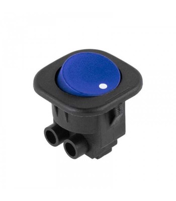 Intrerupator ON-OFF RS101 albastru 3A 230V 1 contact cu retinere foto