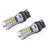 Set 2 becuri auto cu LED AMIO 12-24V, T20 W21W, 24 SMD 3030