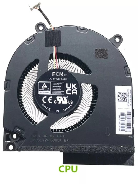 Cooler procesor Laptop Gaming, HP, Victus 16-R, 16T-R, TPN-C169, 60W, N44742-001, DFS5L22H15B85K FQL8, DC280016EF0, MG75090V1-C470-S9A, 5V, 0.8A, CPU