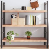 Gossi raft de perete maro deschis 120x60x(2-4) cm lemn stejar tratat
