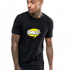 Tricou barbati negru - Smile - XL