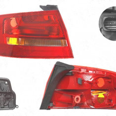 Stop spate lampa Audi A4/S4 (B8), 11.2011-12.2015 Model Sedan, spate, Stanga, partea exterioara; P21W; cu suport becuri, HELLA