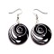 cercei lemn alb negru 45810