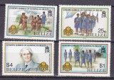 Belize 1987 aniversare scouting MI 964-967 MNH