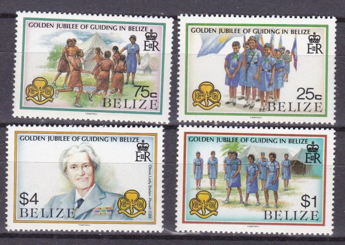 Belize 1987 aniversare scouting MI 964-967 MNH