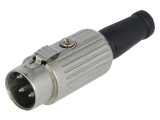 Mufă DIN tată 4 pini 216&deg; drept 34V pe cablu lipire