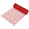 Tesatura Decorativa Craciun, Plasa, Rola, Culoare Rosu, Material Poliester, Dimensiuni 5m x 24cm, Glitter