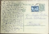 CP03 &bull; Carte postala veche Romania circulata Vojnila Bucovina 1938 catre Politehnica Timisoara, timbru 3.50 Lei + Aviatie 50B