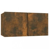 Cumpara ieftin Dulap TV suspendat, stejar fumuriu, 60x30x30 cm, lemn prelucrat