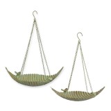 Set doua fantani pentru pasarele din fier forjat antik green XZ-80