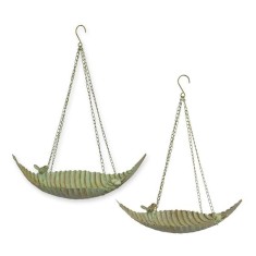 Set doua fantani pentru pasarele din fier forjat antik green XZ-80