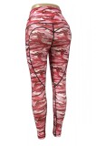 D798-3 Colanti cu talie inalta si imprimeu camuflaj, M, M/L, S