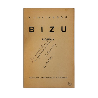Eugen Lovinescu, Bizu, cu dedicație pentru Sorana Țopa foto