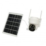 Camera supraveghere 3MP, WIFI rotativa cu panou solar 5W, PTZ, 1080P, senzor miscare, night vision, aplicatie V380 Pro