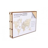 Harta lumii puzzle 3D de perete (XL), Wooden City