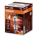 Bec Halogen H4 OSRAM Night Breaker 12V, +220% Luminozitate, Vizibilitate Maxima, Compatibil H4
