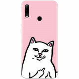 Husa silicon pentru Huawei P Smart 2019, White Cat