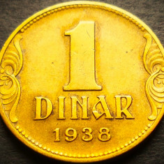 Moneda istorica 1 DINAR - YUGOSLAVIA, anul 1938 * cod 5281 A