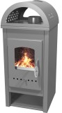 Soba pe lemne Thalia Nera Lite Plus gri, 5,4 kW, cu evacuare superioara