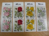 Germania Berlin Flori Trandafiri Perechi Verticale cu Margine Număr Lot Completa -A771